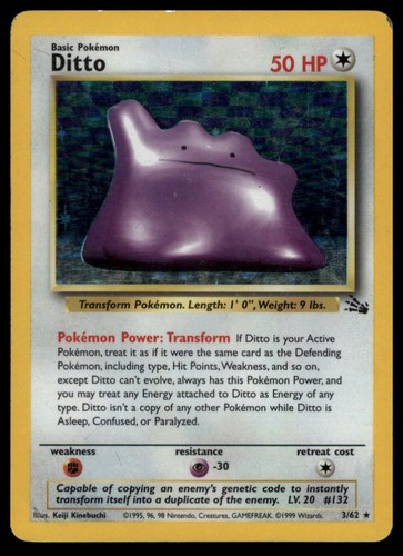 Ditto raro fossil pokemon - ditto,